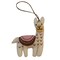 White Felt Handmade Llama Ornament Soft Felt Holiday Decoration